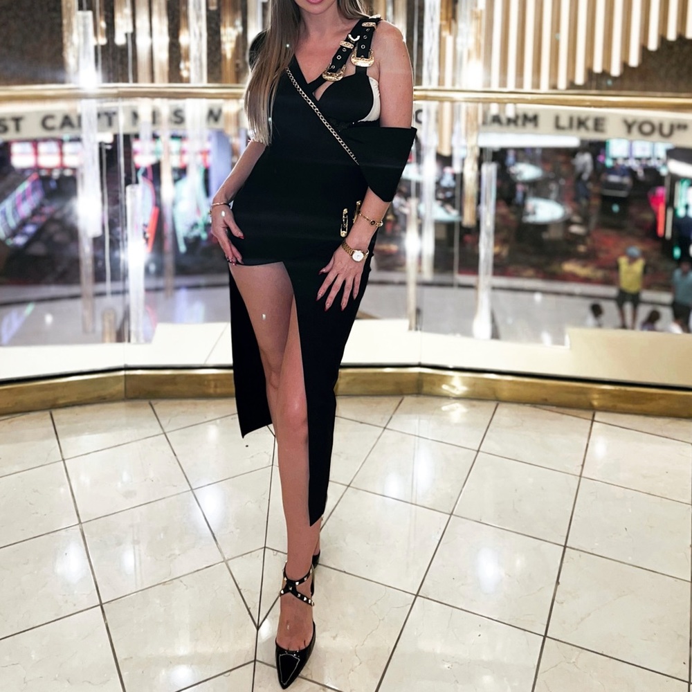 Black spandex dress